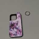 Shorogyt Compatible with iPhone 16 Pro Max Wallet Case with Card Holder - Cute Purple Flower Design Kickstand for Magnetic Clasp Back Flip Folio Leather Phone Covers for Women Men Girls
