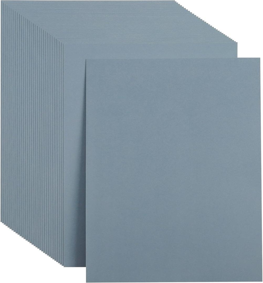 Dusty Blue Cardstock 50 Sheets, 12 x 12 Cardstock Paper Bulk Construction Paper,230GSM Card Stock Printer Paper Scrapbooking Supplies for Diy Crafts Cricut Card Making