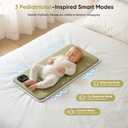 Upgraded Baby Sleep Soother Pad with 3 Vibration,Calming Vibrating Sleep Soother,90 Min Timer,Anti-Touch Interface, 5D Memory Foam Portable Vibrating Mattress Pad for Infants 0-12 Months+