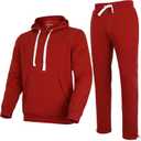 Men's Tracksuit 2 Piece Sets Fleece Casual Jogging Athletic Suits Hoodie Long Sleeve Athletic Sweatsuits (XL)