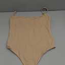 SUUKSESS Women Sexy Square Neck Thong Bodysuit Backless Cami Bodysuit Top, S