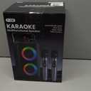 Bluetooth Speaker with 2 Rechargeable Wireless Microphone - Portable Party Speaker with Colorful Lights - Floorstanding Speakers Support TWS/AUX/USB/TF Card Ideal for Party,Home,Camping