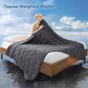 Topcee Weighted Blanket for Adults (12 lbs, 60" x 80") Queen Size Soft Cooling Heavy Blanket Sleeping, Apply to 110-130 lbs Body, Thick Breathable Blanket with Glass Bead, Easy Care (00-dark Grey)