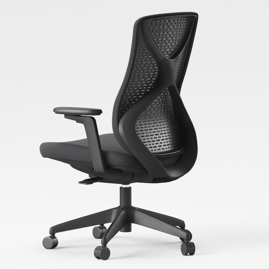 Ergonomic Office Chair Seat Depth Adjustable, Home Office Desk Chair with 3D Armrest, Mesh Office Chairs with Tilt Recline Lock,Thickened Soft Cushion, SGS Certified Gas Lift for Long Hours(Black)