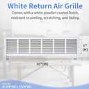 Howeall 30"W x 6"H [Duct Opening Size] Steel Return Air Grille, Air Return Vent Cover for Ceiling and Sidewall - HVAC Air Vent Covers - [Outer Dimensions: 31.75"W x 7.75"H]