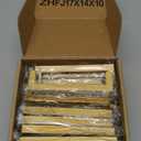 TooCust Brushed Brass Square Drawer Pulls 20 Pack, Modern Gold Cabinet Handles with 3-1/2 Inch (90mm) Hole Centers, Kitchen Cabinet Hardware and Dresser Pulls