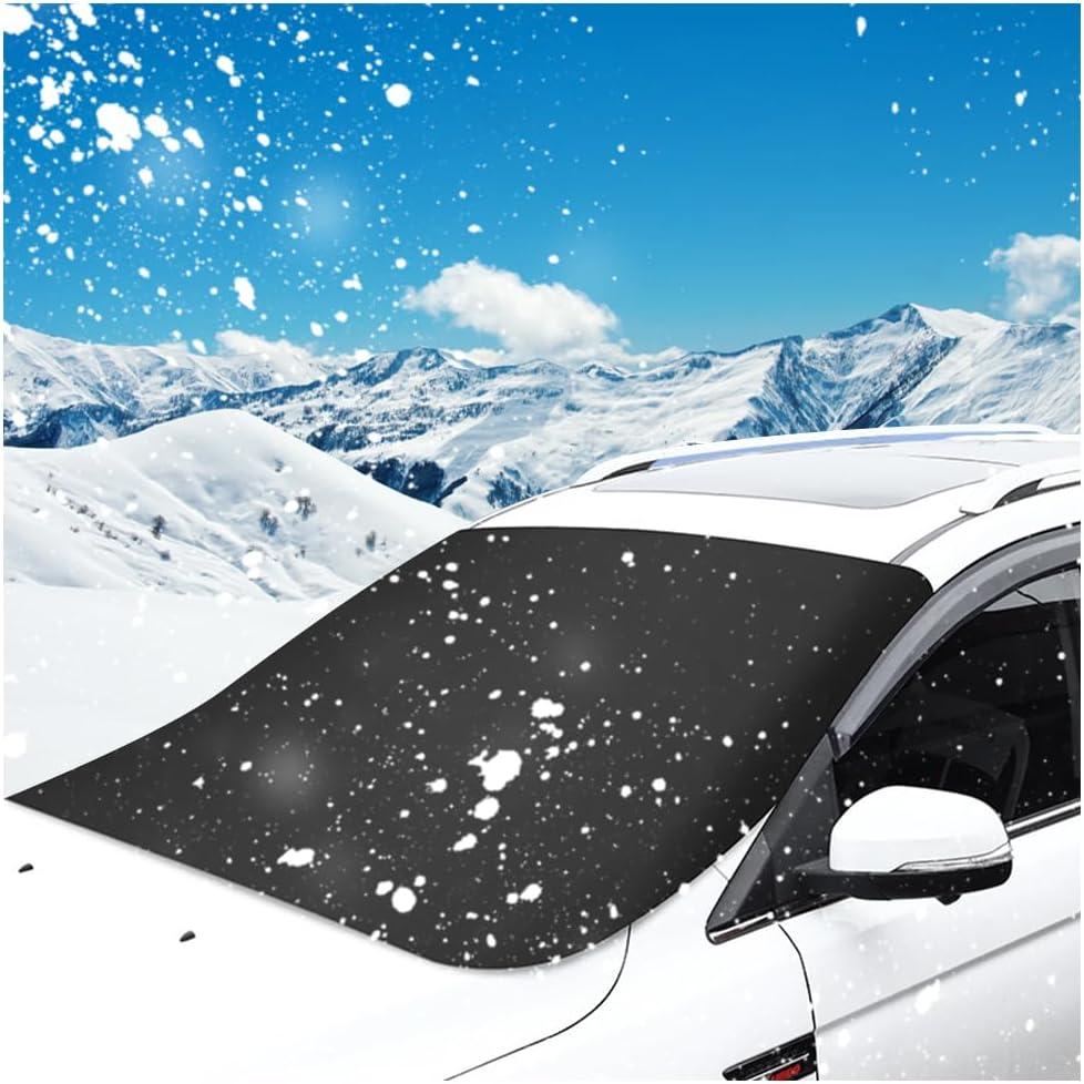 Magnetic Windshield Cover for Ice and Snow,Anti-Theft Car Windshield Snow Cover with 5 Invisible Magnets,All-Season Universal Front Windshield Protector for Car Truck SUV