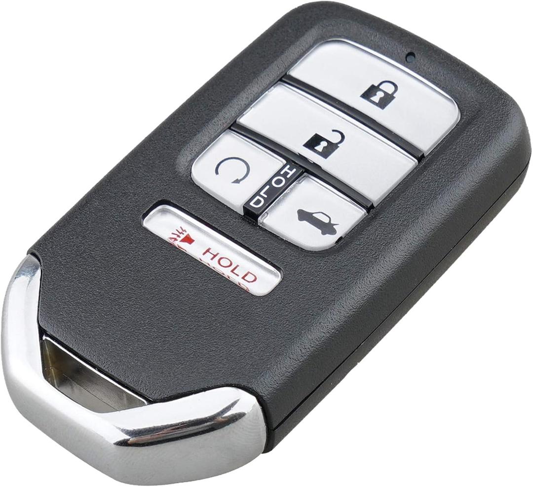 Remote Smart Key Fob Shell Case Fit for 2016 2017 2018 Honda Civic CR-V Pilot Keyless Entry Replacement Car Key Cover (Silver, 5 Buttons)