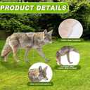 3 Pack 27x 25 Inch Coyote Decoy for Geese, Lifelike Predator with Metal Stakes, Fake Predator Hunting Decoy 2D Silhouette Coyote Devices for Yard Garden