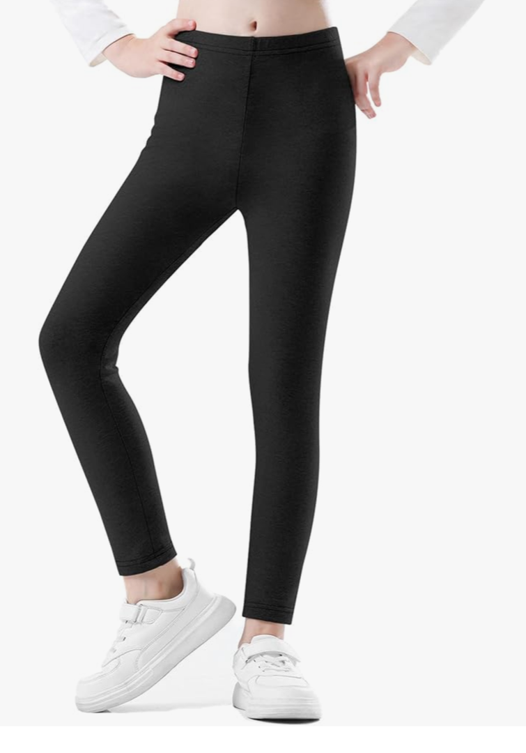 Girls Leggings Cotton Leggings for Toddler Footless Girls Pants Stretchy Baby Girl's Pants Infant Basic Size 6-8 YO