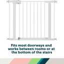Safety 1st Easy Install Walk Thru Baby Gate for Doorway With Door, Dog Gates, Fits 29"-38", Easy Install 28" Tall, White