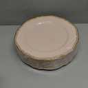 Hioasis 60pcs Pink Plastic Plates - Pink and Gold Disposable Dinnerware with Gold Rim, Heavy-duty, 10.25 inch, Dinner Plates for Party & Valentine's Day