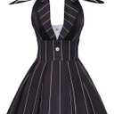 Jack Dress Costume Women's Nightmare Cosplay Black Striped Jack Christmas Dress S