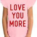 Family Valentines Shirts Couples Matching Valentine T-Shirt Love You More Mommy and Me Tee Tops M
