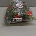 Juegoal 2 Pack Christmas Garland, 9' Pre-lit Artificial Xmas Flocked Garlands, Lighted Poinsettia Spruce Timer & Battery Operated with Lights, Garden Home Winter New Year Decor, Geen, Red (YO-TTSZ-2)