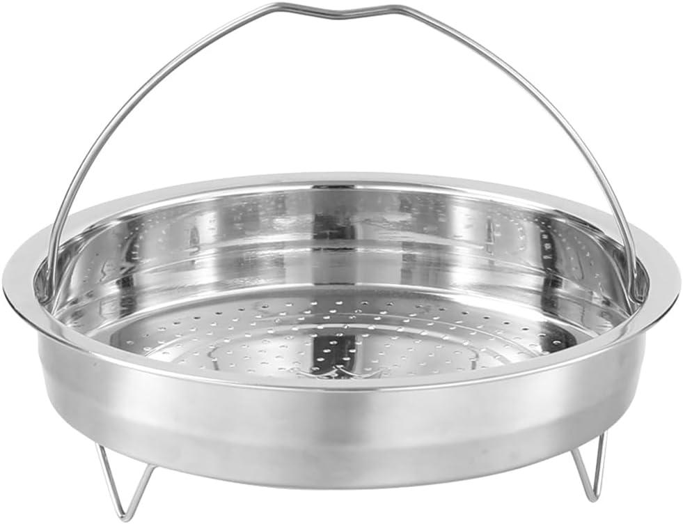 Stainless Steel Basket, 7.8 Vegetable Basket, Metal Basket with Handle, Multi-Functional Cooker, Insert for Pot (20X20X6CM)