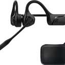 Open Ear Bluetooth Headphones with Microphone, Noise Cancelling Wireless Headset with Mute Button, Supports aptX/aptX-LL/aptX-HD, Designed for Meeting, Home Office,Driving -Not Bone Conduction (Grey)