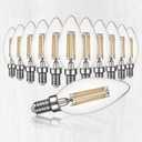 LED Candelabra Bulb, E12 Chandelier Light Bulbs, B11 Candle Light Bulbs, 4.5W Dimmable 450LM(60W eq.) Clear Glass 2700K Soft White, 90+CRI (12 Pack)