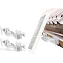 Wasserstein Gutter Mount Compatible with Ring, Arlo, Blink, Reolink Cams & Compatible Solar Panels (2 Pack, White)