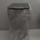 Home Zone Living 4 Gallon Slim Kitchen Trash Can with Soft Close Lid and Step Pedal, Stainless Steel Wastebasket with Removable Liner, Silver