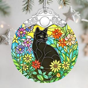 Christmas Ornaments Black Cat Ornaments for Christmas Tree, Xmas Decorations, Holiday Decor, Gift Ideas, Housewarming, Holiday & Xmas Gifts for Cat Lovers