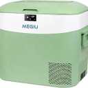 Car Fridge Portable 12 Volt Refrigerator 23 Quart (22 Liter) Freezer Compressor Cooler 12V/24V DC 110～240 V AC for Outdoor, Camping, Travel, Home Use -18℃~+15℃ (Green)