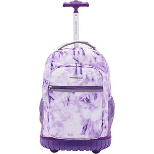 Travelers Club 18" Rolling Backpack with Shoulder Straps, Purple Tye