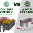 Plant & Plot Galvanized Raised Garden Beds Outdoor // 8x4x1 ft Planter Raised Beds for Gardening, Vegetables, Flowers // Large Metal Garden Box // Patented Tool-Free Design (Dark Gray)