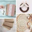 Tatuo 40 Yards Cotton Lace Trim Vintage Ribbon Crochet Cotton Lace Scalloped Edge for Bridal Wedding Decoration Christmas Package DIY Sewing Craft Supply, 5 Yards Each, 8 Styles(Beige)