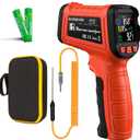 -58F to 2732F Infrared Thermometer Temperature Gun, 50:1 Laser Thermometer Gun for Oven, HVAC, Humidity Measurement Wood, Wall, IR Temp Gun for Engine, Forging, Industrial & Home