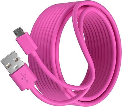 3ft Long PS4 Controller Charging Cord for Xbox One Slim Elite Controller, Micro USB Fast Charger Data Sync Cable for PlayStation 4, Dual Shock 4,Charge and Play Wire, Pink