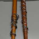 Liliful 2 Pcs Halloween Barbed Wire Baseball Wood Bat 27 Inch Barb Wire Baseball Bat Zombie Decoration Prop with Fake Barbed for Halloween Cosplay Party Decoration Costume Accessory