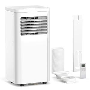 10000 BTU Portable Air Conditioner and for Room up 400 Sq. Ft, 3-IN-1 Quiet Portable Ac Unit with Dehumidifier Fan Function, Remote Control, Sleep Mode, 24H Timer