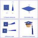 Graduation Cap Chocolate Decorations, 50pcs Black and Dark Blue 2026 Graduation Party Set for Chocolates Candies