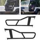 ECOTRIC Tubular Doors Compatible with 1987-2006 Jeep Wrangler YJ TJ Tubular Half Doors Tube Door Steel Left & Right Simple Off-Road Style