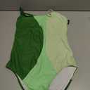 BMJL Womens One Piece Swimsuit Sports Full Coverage Bathing Suit Color Block Slimming Tummy Control Swimming Suits M