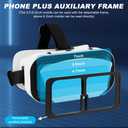 Virtual Reality Goggles, 3D VR Glasses Adjustable VR Virtual Reality Headset with Wide Angle Lens, Universal 3D VR Headset for Kids Adults, HD Goggles for Phone Movies Games
