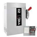 30 Amp Fusible Safety Switch, 3-Pole AC Disconnect Box, Indoor Heavy Duty Safety Switches, Durable Galvanized Steel, Reserved Knout-Outs Design, Anti-Corrosion, Rust-Proof, with Locking Mechanism