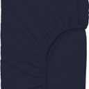 URBANHUT 100% Cotton Fitted Sheet King Size, 400 Thread Count, Soft & Smooth Luxury Sateen Weave Hotel Sheets, Long Staple Cotton, Secure-Fit Elastic, 16'' Deep Pocket Fitted Sheet - Navy Blue
