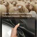 Italian Sheepskin Leather Gloves for Men, Winter Warm Fleece Lined Touch Screen Driving Glove (Medium)