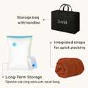 ZonLi Japanese Floor Futon Mattress Twin Size 75"x 39", 100% Cotton Cover 2.5'' Thicken Tatami Mattress, Foldable Sleeping Pad, Portable Dormitory Tatami Mat, Roll Up Floor Lounger Bed for Adult (Cinnamon)