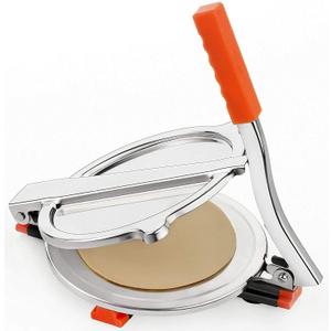 Press Stainless Steel Puri Roti Maker Press Machine with Handle Stainless Steel Poori Press Papad Khakhra Puri Roti Maker with Handle (Pack of 1)