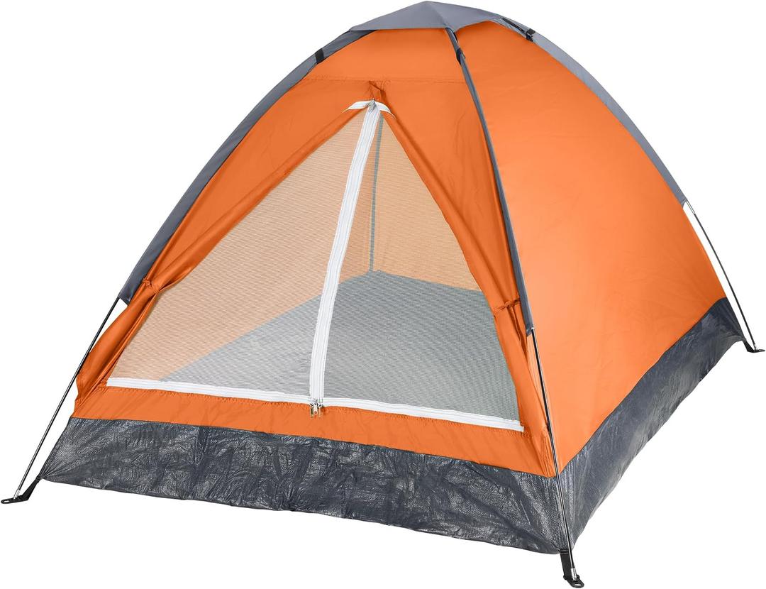 2 Person Outdoors Camping Tent with Rain Fly and Carrying Bag - Lightweight Outdoor Pop Up Tents for Camping Essentials, Music Festivals, Backpacking, Hiking, or Beach Shelter by Wakeman Outdoors