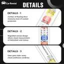 4 Pcs Antifreeze Coolant Tester Exhaust Gas Coolant Tester for Car Automotive Engine Devices