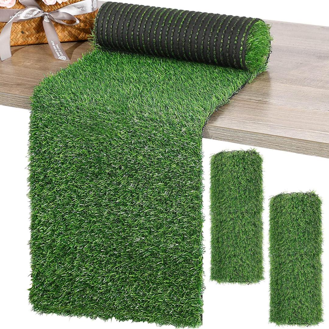 2 Pcs 12 x 108 Inch Grass Table Runner Artificial Turf Table Runner Synthetic Grass Tabletop Decor Green Rug Placemats Liner for Parties Wedding Banquet Faux Moss Decor 2 Pcs 12 x 108 Inch Grass Table Runner Artificial Turf Table Runner Synthetic Grass Tabletop Decor Green Rug Placemats Liner for Parties Wedding Banquet Faux Moss Decor