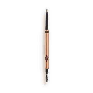 Charlotte Tilbury Brow Cheat Eyebrow Pencil - Refillable Micro-Precision Brow Pencil with Angled Tip for Natural Hair-Like Strokes - 16-Hour Wear, Waterproof, Vitamin E + Carnauba Wax,Dark Brown