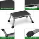 Jocauto Foldable Step Stool, Adjustable Step Stool with a Non-Slip Platform, Step Ladder with Thick Rubber Feet for Adults or Children in Kitchen, Bedroom, Office, Rv, 330 Lbs Capacity