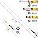 JANZ 24 FT Pressure Washer Telescoping Wand with Power Washer Extension Wands, Brush Head, Gutter Cleaner, 7 Spray Nozzle Tips, 2 Hose Adapters and Support Belt TW-004