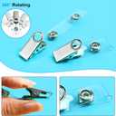 100 Sets ID Badge Holder with Metal Badge Clips and PVC Straps Waterproof Sealed Clear Plastic Vertical Name Tag Holder for Name Tag Work Card Drive License Clips Office Car