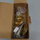 goldenwarm Brushed Nickel Round Pocket Door Lock, Pocket Door Hardware for 2-1/8'' Round Bore Hole, Pocket Door Handles Fit 1-1/4'' to 2'' Thickness Sliding Door 2-3/8'' Latch 1 Pack